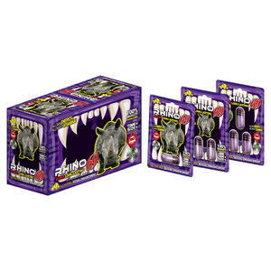 Hete Aanbieding in de Amerikaanse Markt: Mannenverbetering 3D Rhino Black Bull Capsule 3D Kartonnen Displaydoos met Plastic Afdekking - Product Image 2