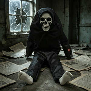 Animatrónico <span class=keywords><strong>de</strong></span> Halloween 2026, Esqueleto Sentado Activado por Sonido, Venta al por Mayor <span class=keywords><strong>de</strong></span> Fábrica, Personalizado para Casa Embrujada, Bar, Escape Room - Product Image 5