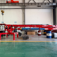 Machine de placement de béton mobile avec flèche hydraulique pour la coulée et le distribution de béton
