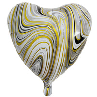 Vente en gros Ballon en agate étoile amour coeur de 18 pouces Décoration de fête d'anniversaire et de mariage Ballon en aluminium pour fournitures de fête