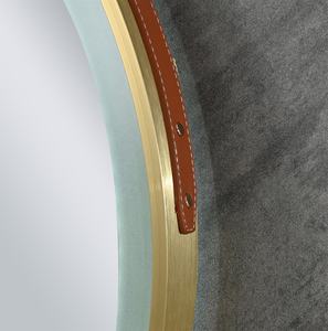 กรอบโลหะกระจกห้องน้ำพร้อมสายหนังหรูหราติดผนังฟังก์ชั่นสวิทช์เซ็นเซอร์วงรีทรงสี่เหลี่ยมผืนผ้า - Product Image 3