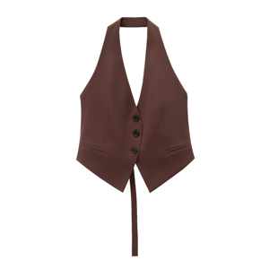 Novedad Verano 2025: Tops Cortos Casuales de Mujer, Ajustados, Lisos, con Cuello en V, Decoración de Botones, Estilo Sexy y Versátil, Importación Transfronteriza - Product Image 2