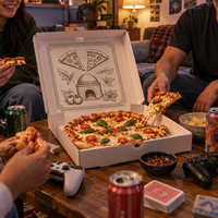 Boîtes à pizza HAIXING avec logo, boîtes d'emballage alimentaire, fabricant de boîtes alimentaires en carton