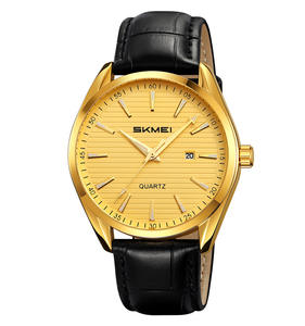 사용자 정의 미니멀리스트 SKMEI 2490 가죽 스트랩 아날로그 방수 비즈니스 클래식 석영 손목 시계 남성 - Product Image 5