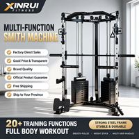 Xinrui Machine Smith multifonctionnelle avec croisement de câbles, rack de musculation pour la maison avec double pile de poids, entraînement complet du corps