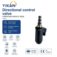 Vanne de commande directionnelle Z0036 pour pièces d'excavateur compatible avec YN35V00050 F1 KWE5K-31 KOBELCO Sk200 -8/250/260-8