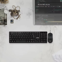Clavier filaire personnalisé à 104 touches + souris optique 3D en ABS, combo clavier-souris avec interface USB, prix d'usine, pour bureau ou ordinateur portable