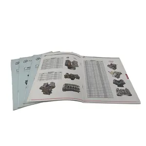 Folha de papel brilhante impressão personalizada peças do motor auto catálogo de produto