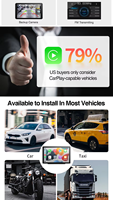 Lecteur multimédia MP5 sans fil pour voiture avec écran 9 pouces, Carplay et Android Auto