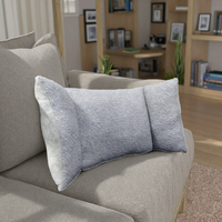 Coussin lombaire et de siège en laine d'agneau à 3 segments Support de dossier de chaise de bureau antistatique amovible et lavable Support de corps personnalisable