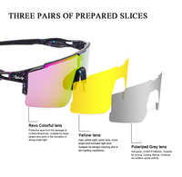Lunettes de vélo polarisées d'extérieur OEM Tr 90 surdimensionnées Lunettes de cyclisme VTT Interchangeables Résistantes aux chocs Lunettes de soleil de sport pour hommes