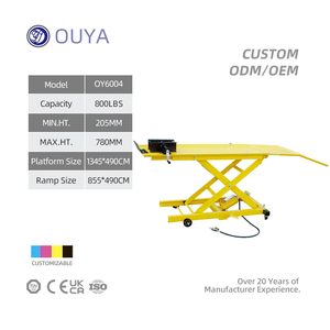 800 एलबीएस कैंची डिजाइन वायवीय लिफ्ट रैंप हाइड्रोलिक टेबल प्लेटफॉर्म मोटरसाइकिल लिफ्ट के लिए - Product Image 1