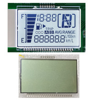 MOQ Rendah Harga Bagus Sepeda Motor Layar LCD VA Mini Segmen Digital Speedometer Odometer Lampu Latar LED Putih Antarmuka Serial/I2C