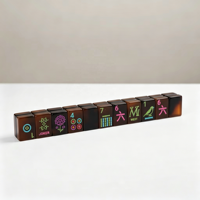 Nouveau jeu de mahjong américain de luxe 2026 en acrylique gravé, série Joy Happy, pour adultes