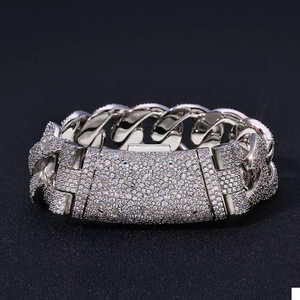 Pulsera de Hombre con Cadena Cubana de Burbujas de 22mm, Estilo Hip Hop, con Zirconia, Accesorios Tanjing - Product Image 1