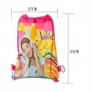 Bolsa de Tela No Tejida con Cordón y Estampado Digital de Papá Noel y Reno, con Logotipo Personalizado, para Regalo Promocional, Mochila con Cordón Navideña - Product Image 2