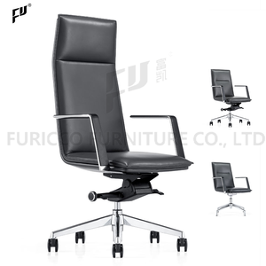 Chaise de bureau exécutive en cuir véritable FURICCO avec mousse haute densité pour projet - Product Image 1