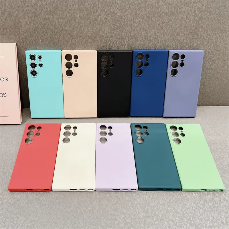 Capas de borracha coloridas baratas para celular Samsung s20 plus a34 a54 capa de silicone líquido e acessório