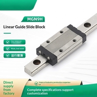 Rail de guidage linéaire MGN9C, composants interchangeables argentés, vente en gros, acier inoxydable 440C/GCr153D, glissière d'imprimante haute précision