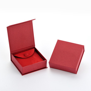 Emballage de boîte cadeau de bijoux écologique fermé magnétique de style livre carré personnalisé avec boîte et sac à bijoux en papier dur - Product Image 6