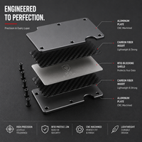Portefeuille minimaliste en métal anti-RFID, porte-cartes fin en aluminium usiné CNC, équipement EDC, OEM