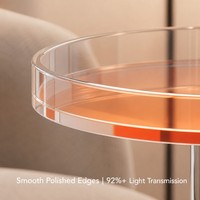 Table basse ronde en acrylique personnalisée en gros, table d'appoint de canapé pour salon, petite table de luxe légère pour la maison et le balcon – Fabricant