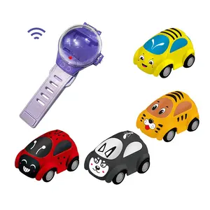 Hot sale RC Mini Racer Cars Remote Control Cartoon Watch Car Toy Small RC Vehicle With USB Recharge