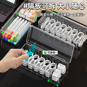 Boîte de rangement de câbles avec compartiments, organisateur de bureau pliable pour câbles de charge et cordons d'alimentation - Product Image 2