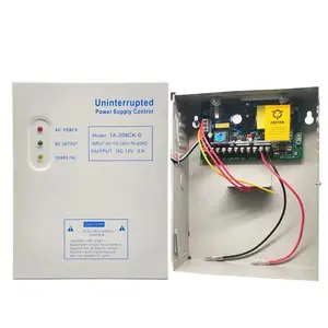 AC110V Ke 240V Kontrol Akses Pintu Keamanan Sumber Daya LED Tanpa Gangguan Suplai Daya Cadangan DC12V 5A UPS dengan Indikator LED