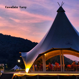 Kawagebo Kamp 6M, 4m ngoài trời PVC lớn khổng lồ Ấn Độ <span class=keywords><strong>Tipi</strong></span> <span class=keywords><strong>teepee</strong></span> kim tự tháp lều cho Đảng, glamping, đám cưới và các sự kiện - Product Image 2