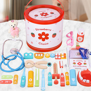 Petit <span class=keywords><strong>docteur</strong></span> pour enfants ensemble jeu Simulation Injection jouets maison jouer seau et accessoires - Product Image 3