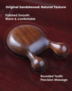 Outil de <span class=keywords><strong>massage</strong></span> Gua Sha en bois de santal naturel, instrument de raclage en bois, drainage lymphatique, relaxation musculaire, soin, cadeau personnalisé - Product Image 4