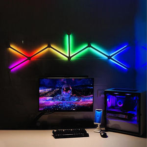 RGB Smart <span class=keywords><strong>LED</strong></span> Light Bar 9 Segmento Glide Wall Lighting Design moderno para Home Decor Gaming Streaming Music Sync para Sala de estar - Product Image 1