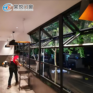 Villa Kitchen Aluminum Bi Fold <strong>Windows</strong> Sliding Vertical Folding Glass Push Up Openable Custom Size Design - Product Image 4