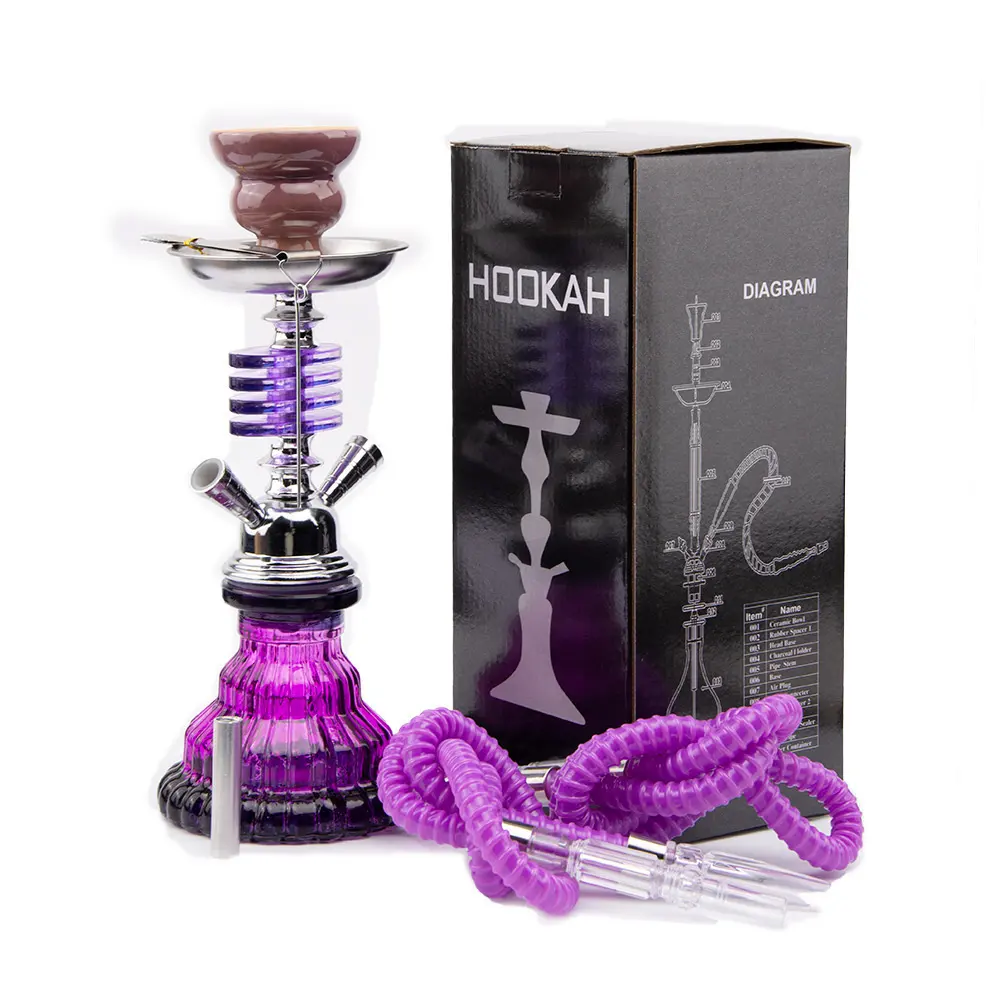 Accessori per fumatori Deluxe personalizzati tedesco grande grande Edelstahl Nargile vetro acciaio inossidabile Narguile Chicha Shisha narghilè