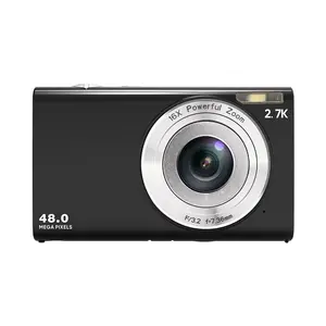 كاميرا رقمية جديدة من TAYA من شركة OEM طراز DC402 بجودة 2.7K وتكبير قوي 16 مرة وتصغير بحجم 48 ميجا بكسل كاميرا صغيرة الحجم باللون الأسود للتوصيل الفوري عبر وسيط تجاري إلكتروني