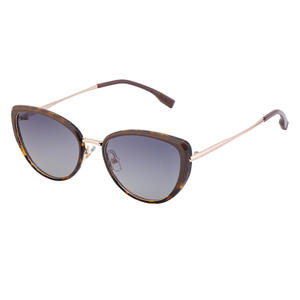 Nuevas gafas de sol tipo ojo de gato para mujer, lentes polarizadas UV400 TAC, montura negra, material de PC, gafas de sol de clase 2 DL-D6418 - Product Image 2