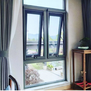 Cửa sổ mái hiên chống mưa cách nhiệt Kính cường lực hai lớp cửa sổ nhôm tiêu chuẩn Úc - Product Image 1