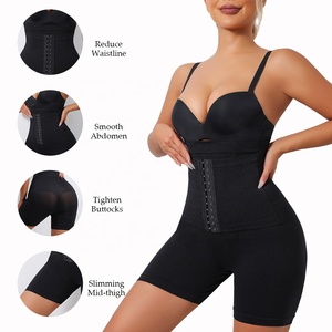 Shorts gainants taille haute pour <span class=keywords><strong>femme</strong></span> avec effet ventre plat |   Culotte gainante et sculptante pour <span class=keywords><strong>femme</strong></span>, effet rehausseur de fesses et amincissant la taille - Product Image 4