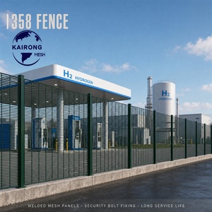 Export Supply Hydrogen Station Dispenser Island Intruder Resistant Metal Fencing with Twin Bolt Base <strong>Plates</strong> 358 Fence - Product Image 2