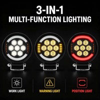 5 Zoll Runde LED-Arbeitsleuchte LED-Stroboskop-Warnleuchte Offroad SUV 35W LKW Auto Arbeitsleuchte