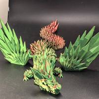 Dragón de Cristal Impreso en 3D, Articulado y Móvil, Decoración con Temática Animal de Películas y TV, Éxito de Ventas en Internet