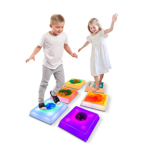 Cảm ứng-kích hoạt ánh sáng-up bước đá của trẻ em cân bằng phát triển & phối hợp cảm giác đồ chơi trong nhà LED lỏng bước đá - Product Image 1