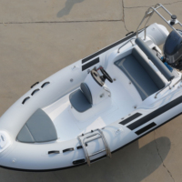 Bateau pneumatique semi-rigide de luxe CE 14.3t 430 RIB 580 à coque rigide en fibre de verre en V profond, avec Hypalon Orca et PVC, à vendre