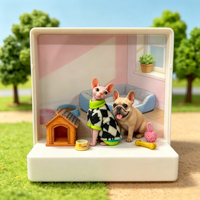 Statue d'animal de compagnie personnalisée en PLA imprimée en 3D en couleur, figurine de chien ou de chat personnalisée, cadeau commémoratif, service d'impression 3D FDM