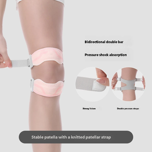 Sangle de genou rotulienne personnalisable en silicone, absorbant les chocs, avec compression, pour le basketball, la randonnée, protection du genou - Product Image 1