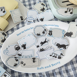 30 Pegatinas por Caja, Serie Gatito Negro, Lindas Pegatinas Decorativas para Diario DIY - Product Image 2