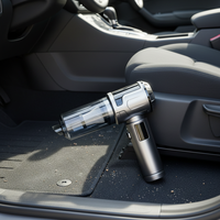 Aspirateur de voiture à affichage numérique, portable, sans balais, petit, puissant, souffleur de poussière, haute aspiration, filtre HEPA, chargement USB