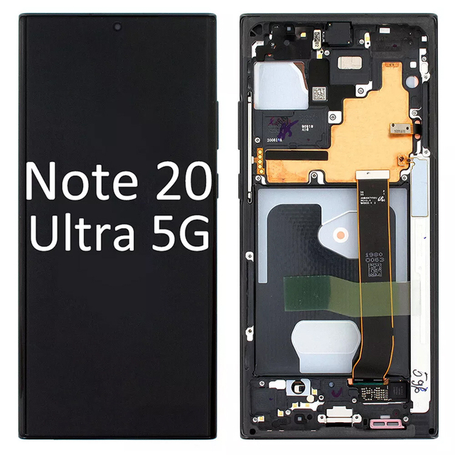 AMOLED LCD 6.78inch for Samsung Note 20 Ultra 5G With Frame Display Touch Screen Mobile Phone Assembly Replacement