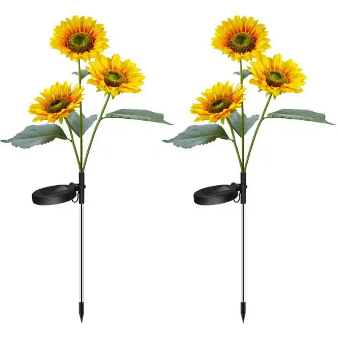 Lampu bunga matahari, lampu taman luar ruangan tahan air bunga matahari energi surya listrik